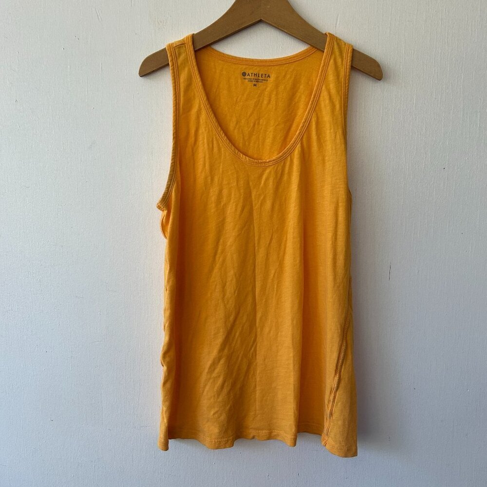 Athleta Marigold Tank Top Womens‎ Medium Scoop Neck Sleeveless Top Athletic